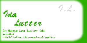 ida lutter business card